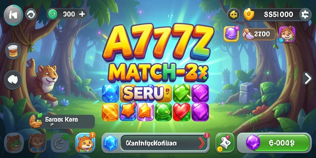 Tampilan gameplay A7777 dengan aksi mencocokkan yang seru.