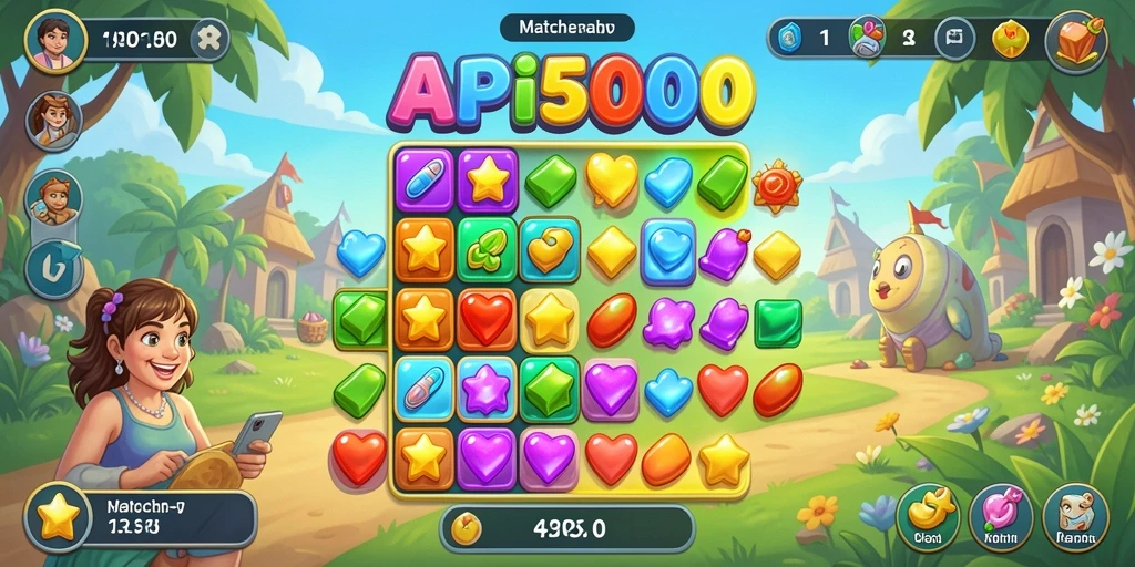 Screenshot gameplay API5000 menunjukkan keseruan mencocokkan item.