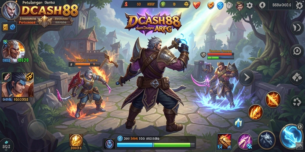 Tangkapan layar gameplay menunjukkan pertarungan epik dalam game ARPG.