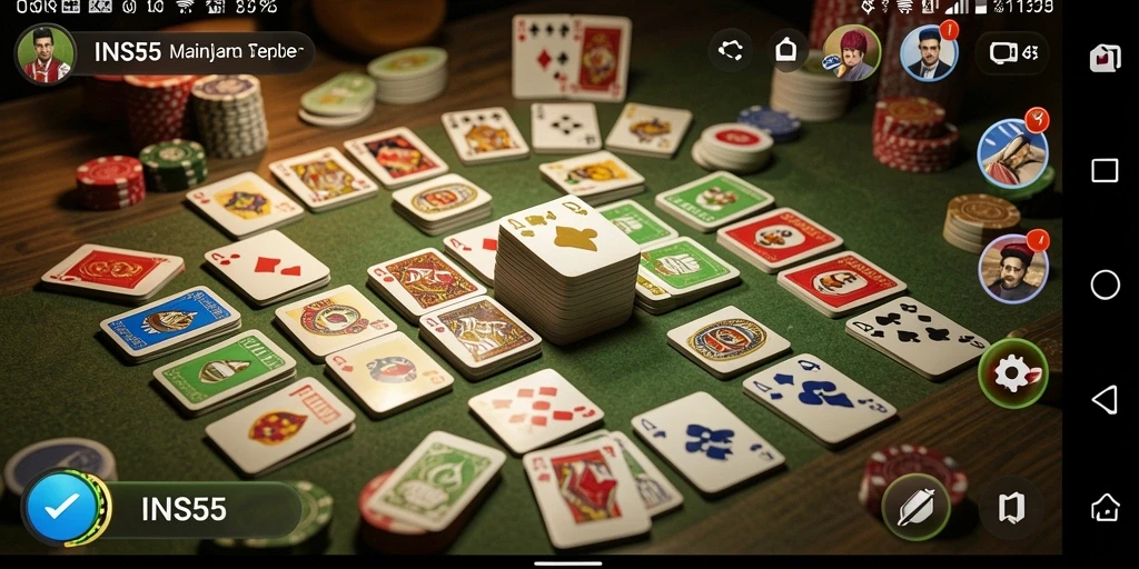 Screenshot gameplay Gaple yang menarik dan seru di INS55.