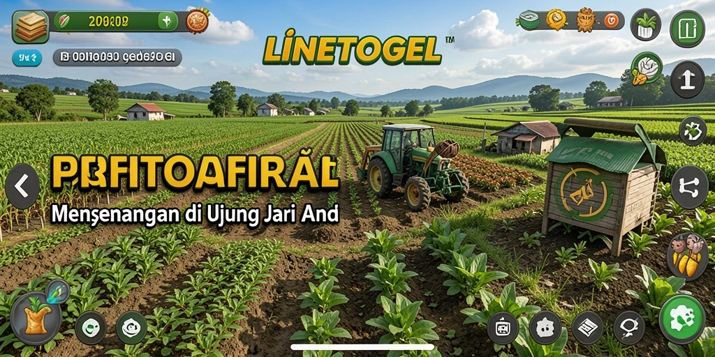 Tampilan gameplay menanam dan merawat tanaman di LINETOGEL.