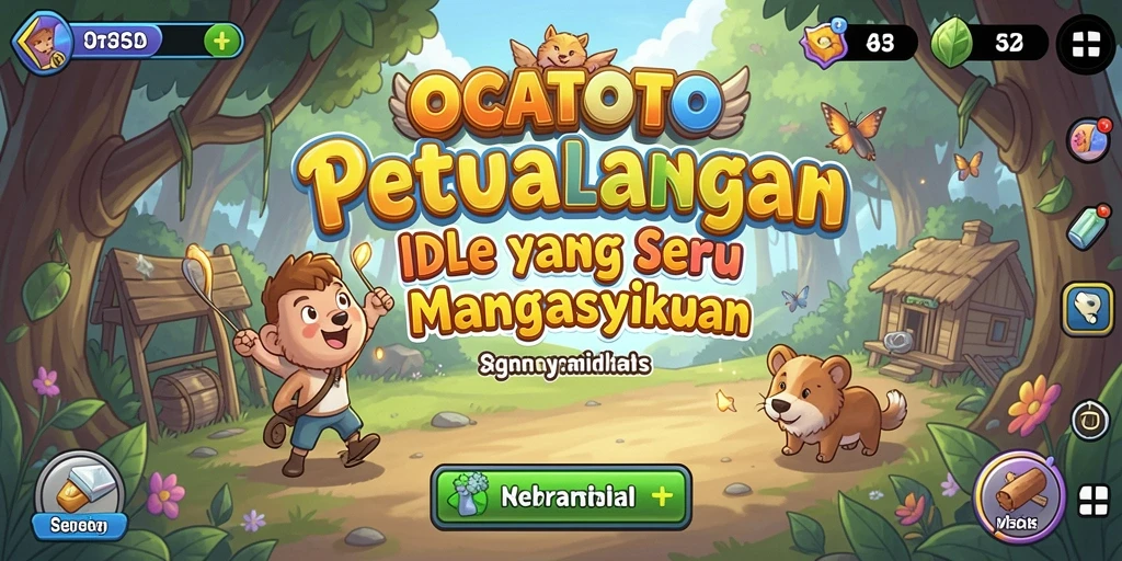 Screenshot OCATOTO menampilkan karakter beraksi dalam gameplay Idle yang seru.