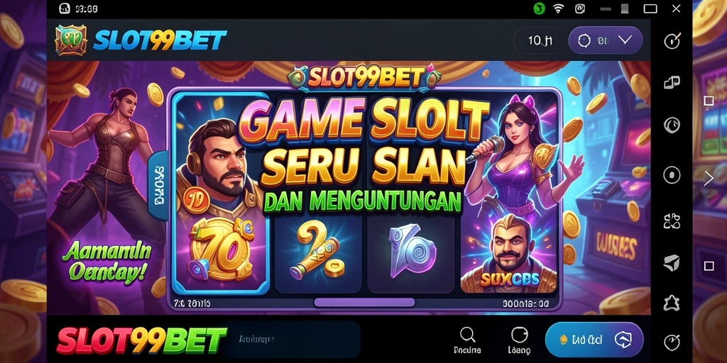 Tangkapan layar gameplay SLOT99BET dengan tema slot menarik.